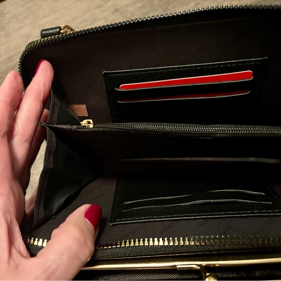 Montana West Black Leather Wallet with Crossbody Strap NWT - Picture 4 of 9